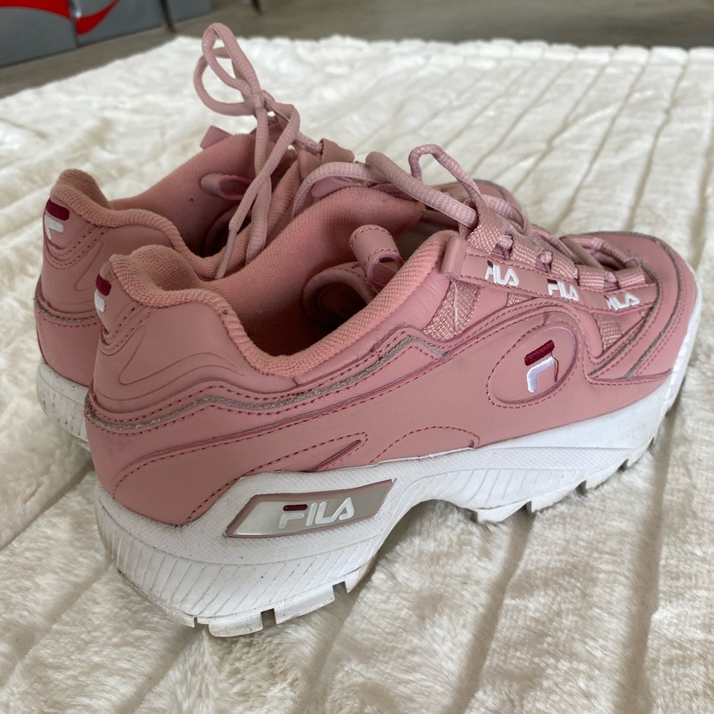 Pink Fila Platform Sneakers